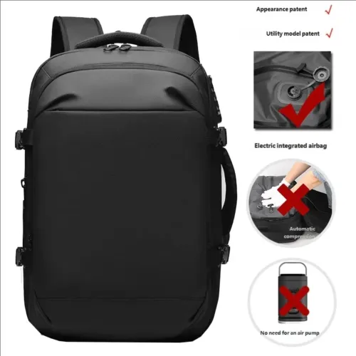 Sac à dos de voyage extensible grande capacité imperméable à compression sous vide anti-vol