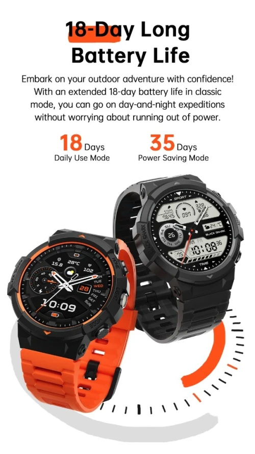 GS3 black shark smartwatch