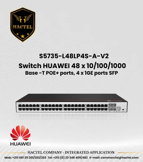 HUAWEI Switches S5735 POE et Non PoE avec 1GB SFP et 10GB SFP+ Ports