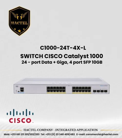 CISCO Switch C1000 24 et 48 Port PoE et Non PoE avec SFP 1GB et 10GB SFP+ Ports
