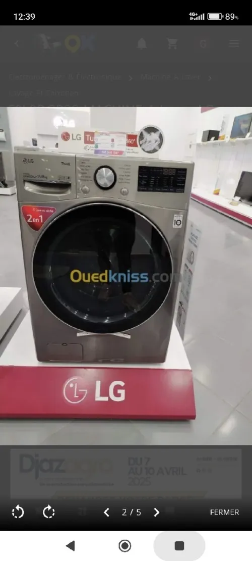Machine a laver LG 15kg sichage 