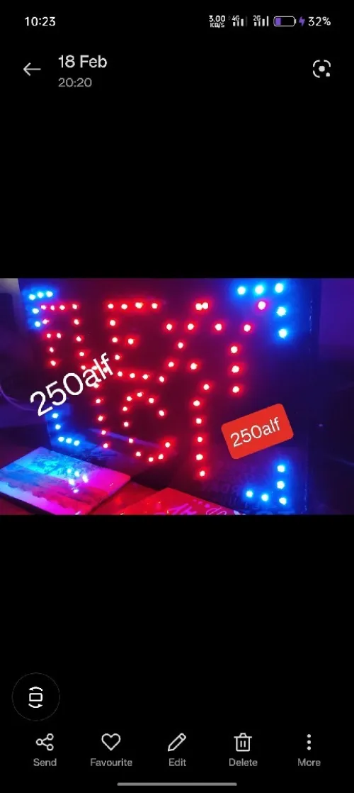 Plaque lumineuse flexy ici