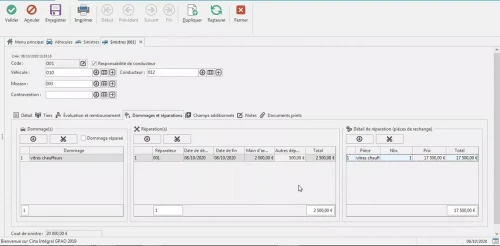 Logiciel de gestion de parc roulant