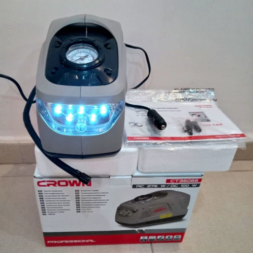 COMPRESSEUR AUTO CROWN 36066 État neuf sous emballage   Utiliser juste quelques fois. compréseur
