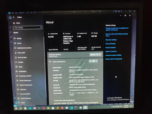 Pc Ryzen 3 3200G 16GB ram + Bonus 