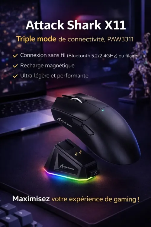 Souris Sans Fil Attack Shark X11 And k-sanke x11