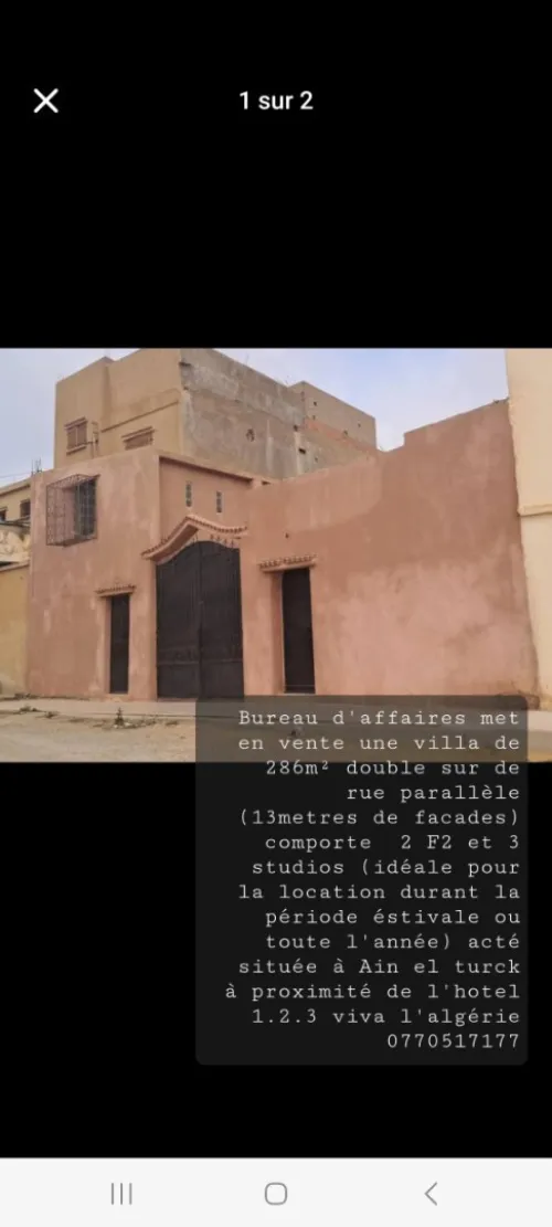 Vente Villa Oran Ain el turck