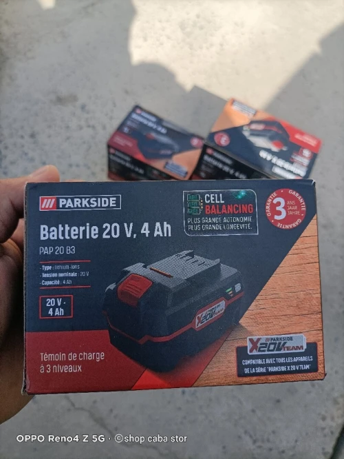 Batterie parkside 20v 4ah original neuf jamais utilisé