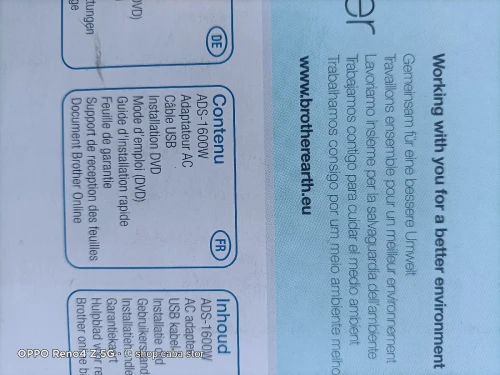 Scanner brother ADS 1600w 600dpi