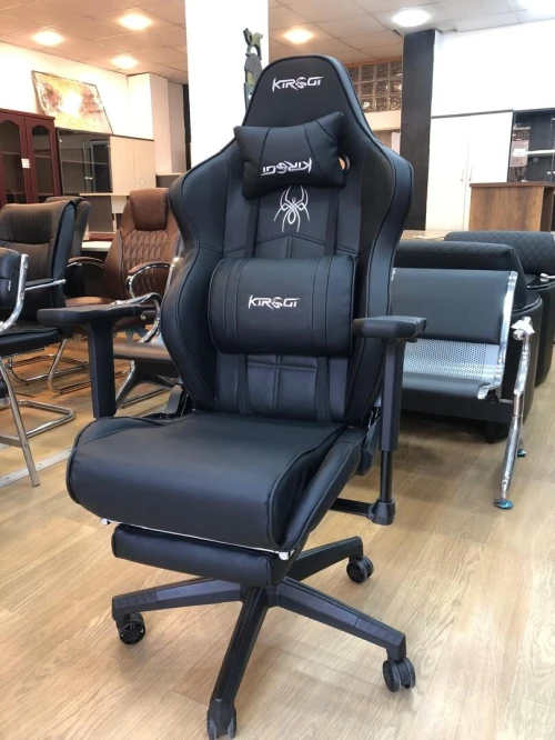 Chaise Gamer Ergonomique avec Repose-Tête et Repose-Pieds,