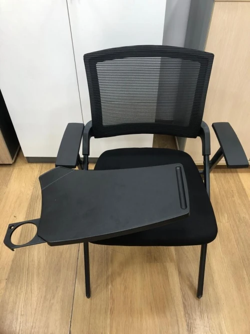 Chaise de Formation avec Tablette Rabattable en Filet Respirant + Porte-Gobelet ,,Pliable