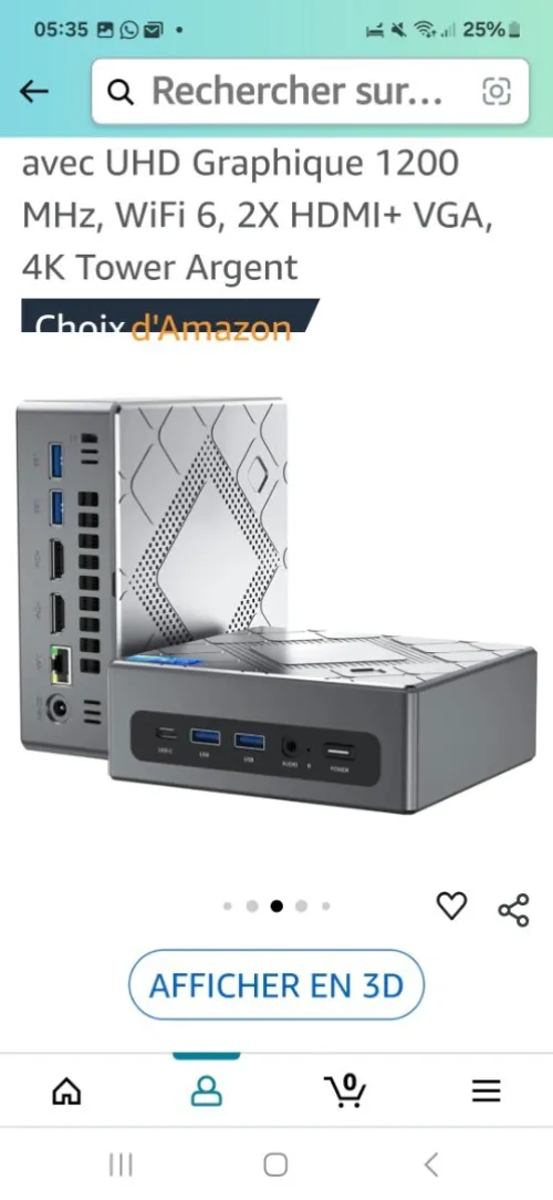 Mini pc Intel core5 12450h nipogi