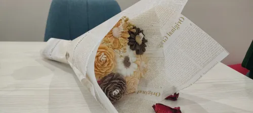 Bouquet de fleurs Bougie Parfumée Personnalisé 