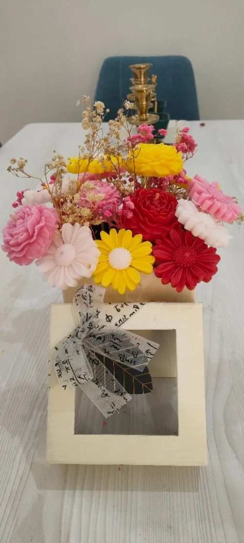 Box fleurs bougie parfumée personnalisé 