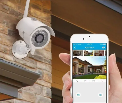 Installation de caméra de surveillance 