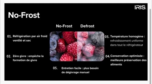 REFRIGERATEUR IRIS COMBINÉ 410 L INOX NO FROST AFFICHEUR TACTILE