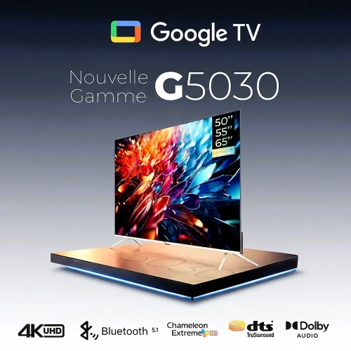 TV IRIS 55" G5030 GOOGLE TV 4K UHD SMART ANDROID 55 POUCES