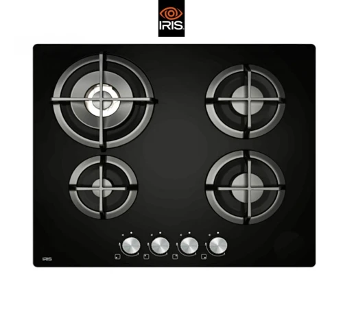 TABLE DE CUISSON IRIS 4 FEUX EN VERRE TROMPE