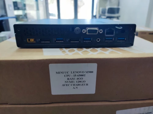 MINI PC LENOVO ThinkCentre M900  i5 6500T/4GB/128GB NVME AVEC CHARGEUR