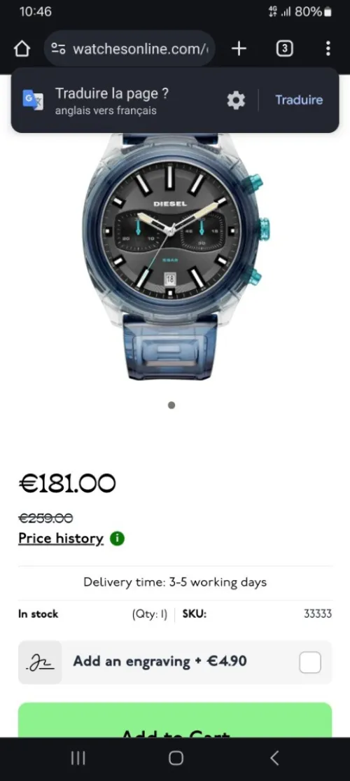 Montre diesel original
