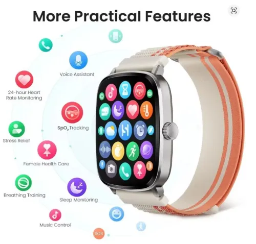 HAYLOU RS5 SmartWatch 2.01 ''AMOLED affichage 24H surveillance de la santé Sport