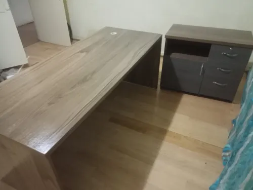 Ensemble de Bureau Mélaminé gris clair