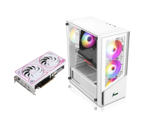 PC Gamer I5-14400F / RAM 16Go / NVME 512Go / RTX 5050 8Go White / ARGB
