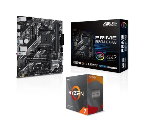 ASUS B550M-K ARGB + Ryzen 7 5700 BOX