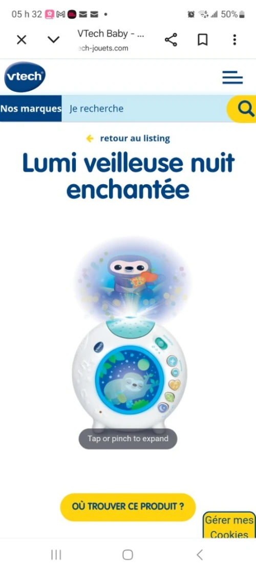 Veilleuse pour bébé