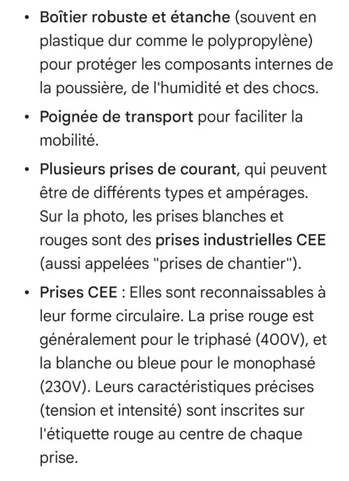 Coffret de chantier