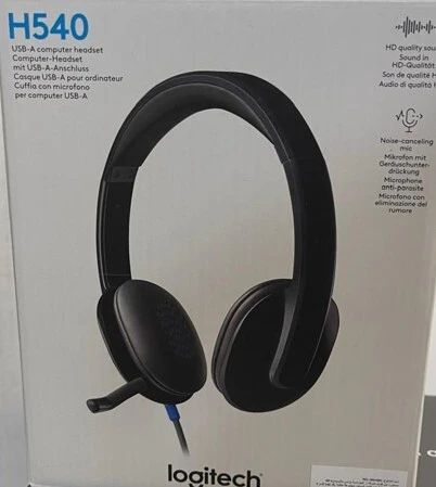 Logitech H540 Casque Filaire, Ecouteurs Stéréo Anti-Parasites, USB- Noir 