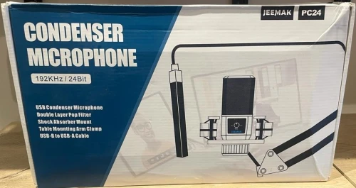 JEEMAK Microphone à Condensateur USB Kit avec Support 