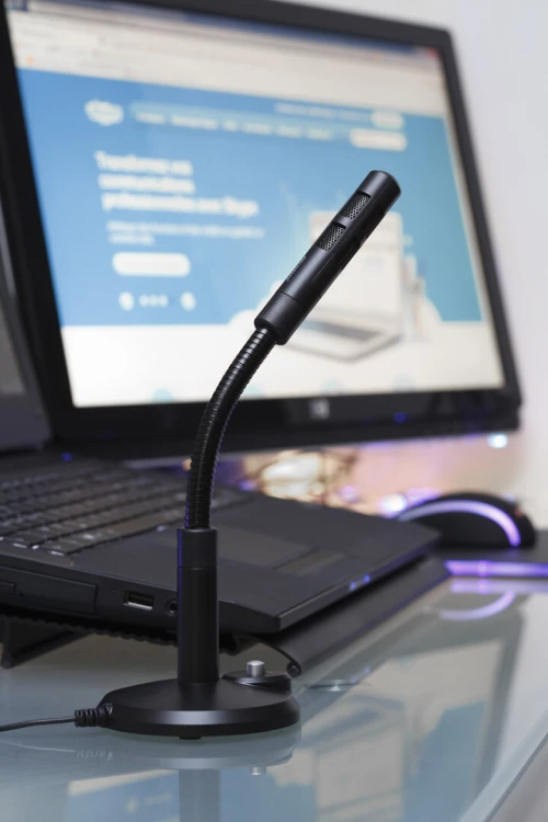 Microphone flexible Avec réduction du bruit ambiant - Compatible avec PC et Mac  Bluestork 