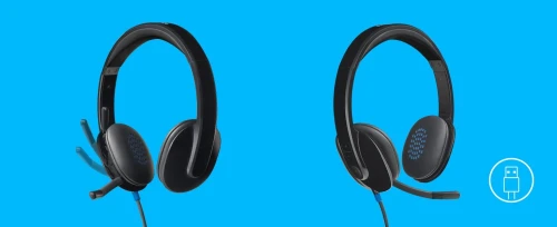 Logitech H540 Casque Filaire, Ecouteurs Stéréo Anti-Parasites, USB- Noir 