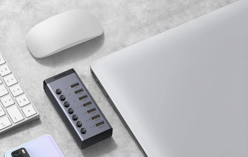 HUB UGREEN USB-C TO 7-Port USB 3.0 DC 12V