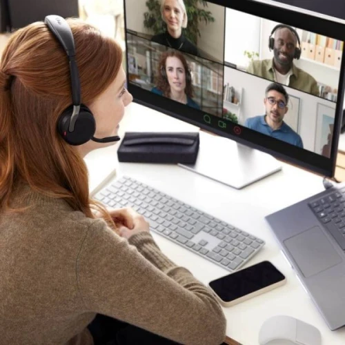 Jabra Evolve2 65 Flex MS Casque Stéréo USB-A  Socle Pour Télétravail Bureau