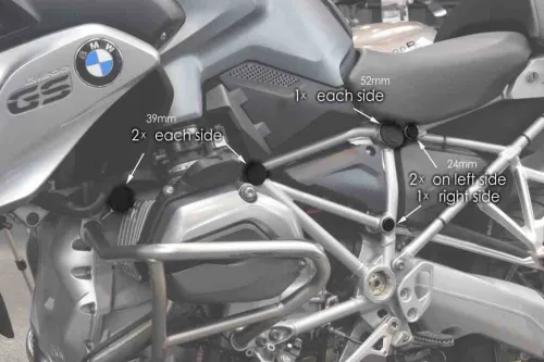 BOUCHON DE CADRE PUIG BMW R1200 GS 2014 NOIR. "Original"