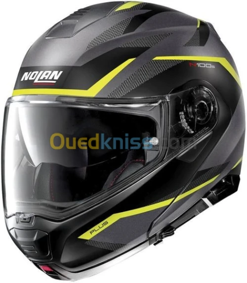 CASQUE NOLAN N100-5 PLUS DISTINCTIVE 033 GRIS-JAUNE. "Original"