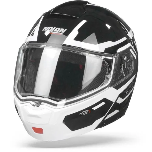 Casque NOLAN N90-3 driller n-com 024 BLANC METAL-GRIS-NOIR. "Original"