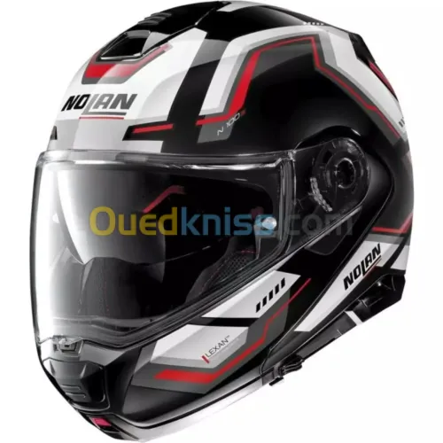 CASQUE NOLAN N100-5 UPWIND N-COM 61 NOIR ROUGE. "Original"
