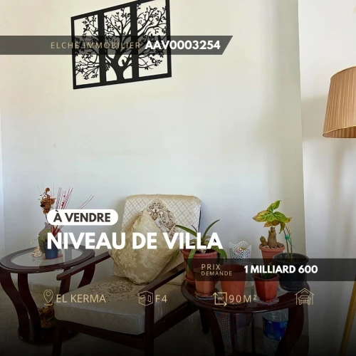 Vente Appartement Niveau de villa F4 Oran Ain el kerma