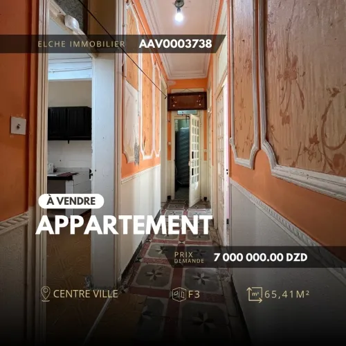 Vente Appartement F3 Oran Oran