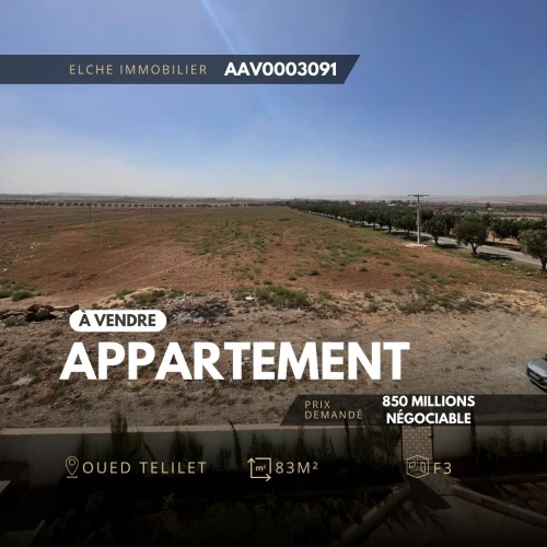 Vente Appartement F3 Oran Oued tlelat