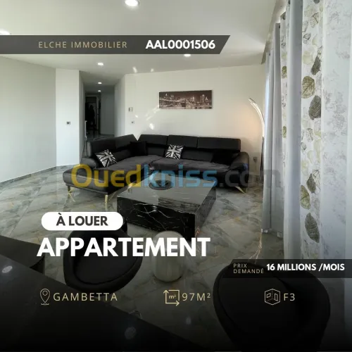 Location Appartement F3 Oran Oran
