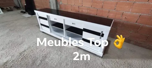 Table TV tendance en bois hêtre