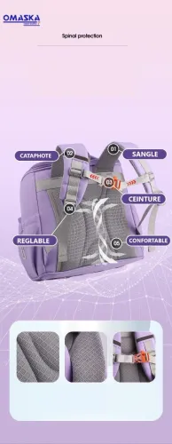 Sac à dos orthopédique Pliable en Oxford pour enfants 1er Année Primaire