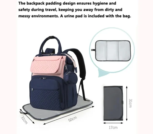 SAC A LANGER A DOS AVEC UN TAPIS A LANGER  BLUE & ROSE