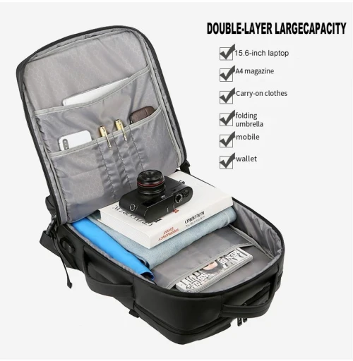 Sac A Dos (Porte Pc) Omaska Elegance Pour voyage et Etude Imperméable 