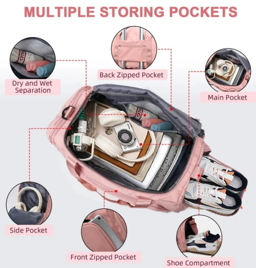 CABAS ET SAC A DOS  DE VOYAGE  57 cm pour homme et femme en nylon et tissu - Imperméable