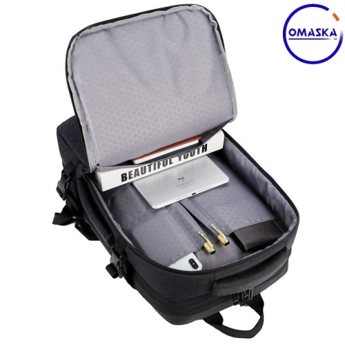 Sac A Dos (Porte Pc) En Polyester Imperméable avec Extensiion